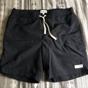 Black modern amusement swim trunks